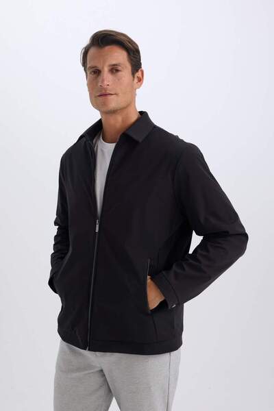 DeFacto Slim Fit Slim Fit Polo Collar Lined Zipper Coat D7524Ax25Sp