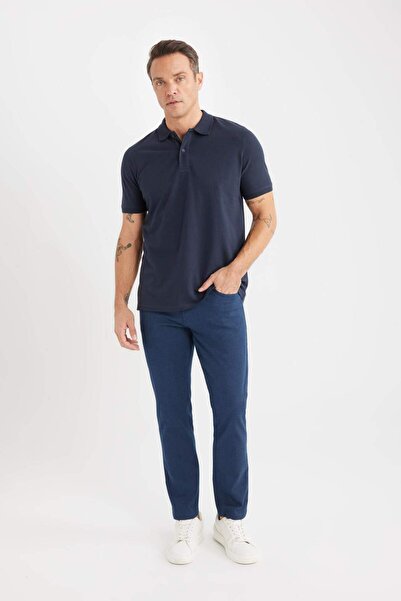 DeFacto Slim Fit Dar Kesim Dar Paça Chino Kanvas Pantolon C2401AX25SP