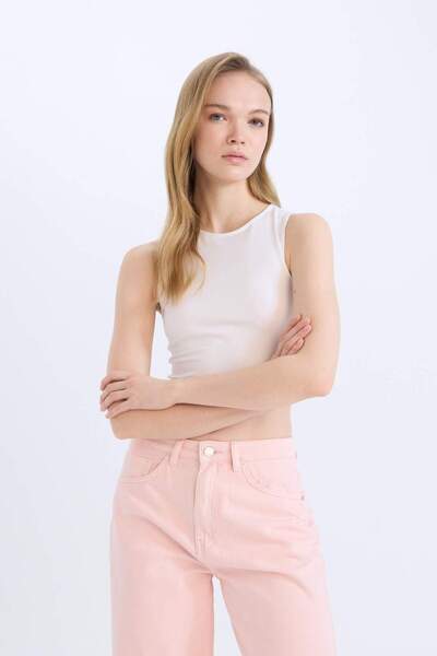 DeFacto Fitted Halter Neck Tank Top D9560Ax25Sm