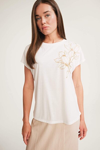 DeFacto Μπλουζάκι με κοντό μανίκι με λαιμόκοψη E9892AX25SM