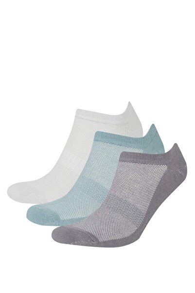 DeFacto Ανδρικές κάλτσες από βαμβακερό αθλητικό παπούτσια 3 τεμαχίων D9954AXNS