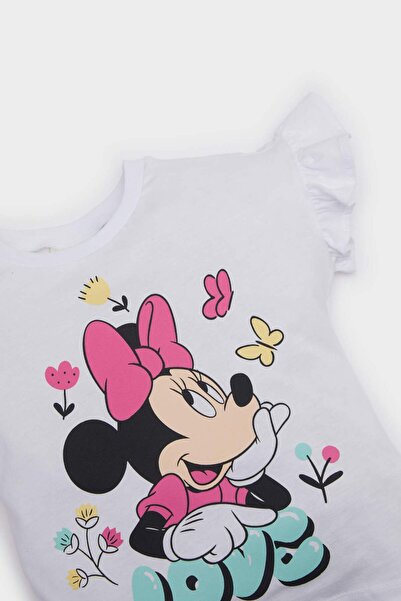 DeFacto Βρεφικά ρούχα Disney Mickey & Minnie Crew κοντομάνικο μπλουζάκι E7228A525SM