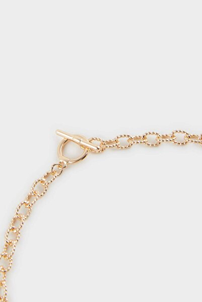 DeFacto Kadın Amour Charmlı Gold Kolye F0807AXNS