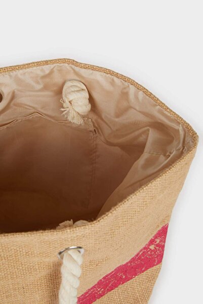 DeFacto Damen-Strandtasche aus Stroh E7405AXNS