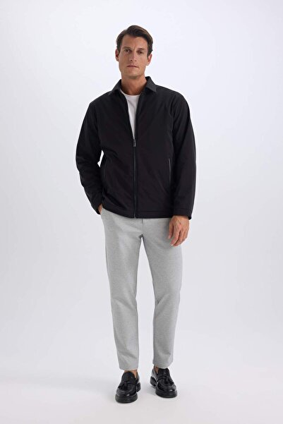 DeFacto Slim Fit Slim Fit Polo Collar Lined Zipper Coat D7524Ax25Sp