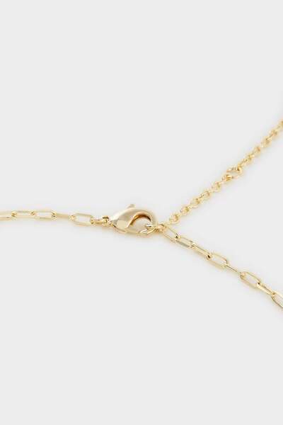 DeFacto Reis x 14 Ayar Altın Kaplama Fiora Chain Kadın Çiçekli ve Yıldızlı Gold Kolye F3957AXNS
