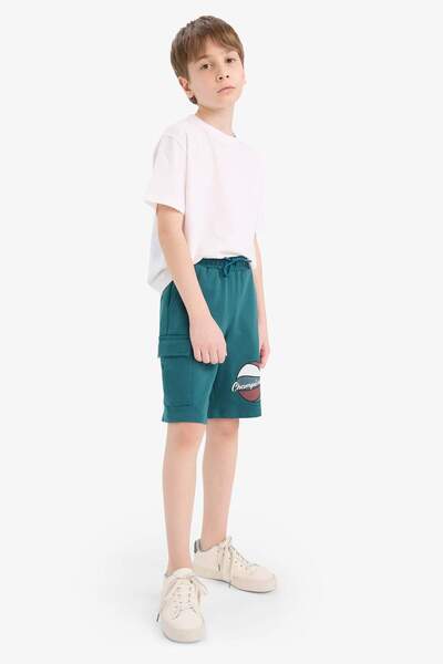 DeFacto Erkek Çocuk Regular Fit Sweatshirt Kumaşı Şort D4017A824HS