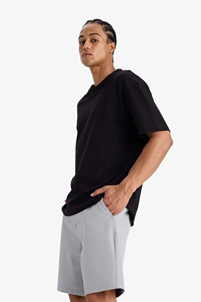 DeFacto DeFactoFit Standart Fit Sporcu Kısa Paça Dokuma Şort E4137AX25SM