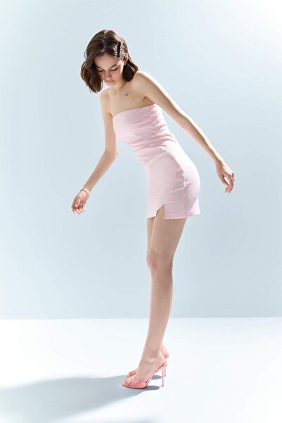 DeFacto Coool Bodycon Vücudu Saran Straplez Mini Elbise C6342AX25SM