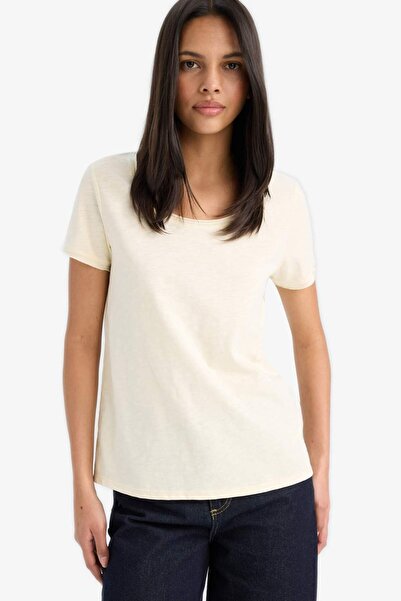 DeFacto Regular Fit Round Neck Basic Plain Short Sleeve T-Shirt K1508Az25Sm