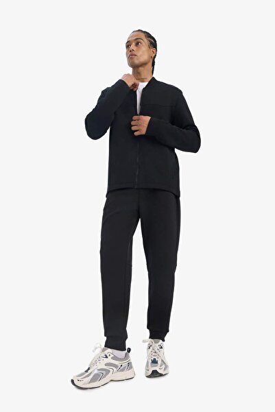 DeFacto Defactofit Slim Fit Slim Fit College Collar Skuba Diver Fabric Bomber Cardigan F0877Ax25Sp