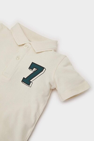 DeFacto Baby Boy Polo Neck Printed Pique Short Sleeve T-Shirt E1126A525Sm