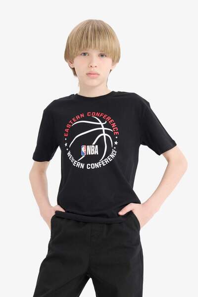 DeFacto Μπλουζάκι με κοντό μανίκι για αγόρια NBA Wordmark Crew Neck E4835A825SM