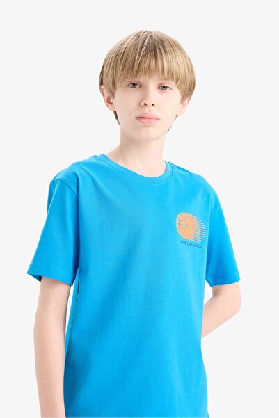 DeFacto Tricou cu mânecă scurtă cu imprimeu pentru băiat E0175A825HS