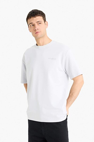 DeFacto Boxy Fit Crew Neck Printed Short Sleeve T-Shirt E3460Ax25Sp