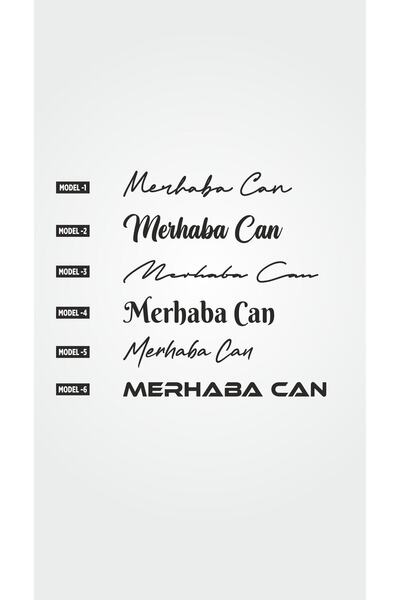 tabellam 2-adet Isim Yazı Araba Sticker Çıkartma -oto Sticker-araba Sticker