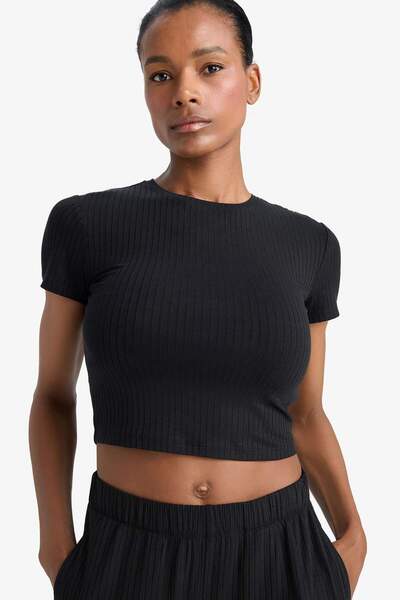 DeFacto Defactofit Fit Cycling Totalizer Scanty Style T-Shirt E2536Ax25Sm