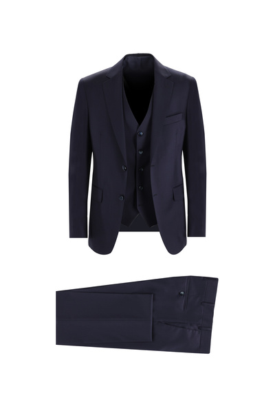 Abdullah Kiğılı Slim Fit Slim Fit Wool Suit with Vest