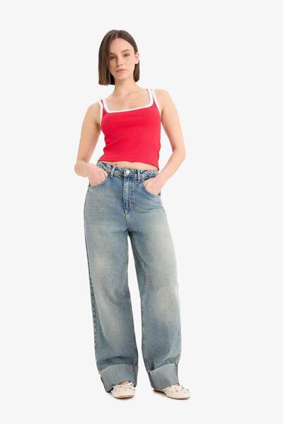DeFacto Coool Fitted U Yaka Fitilli Kaşkorse Atlet F1776AX25SM