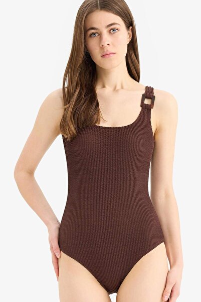 DeFacto Regular Fit Wrap Swimsuit-Fall in Love T8005Az25Sm