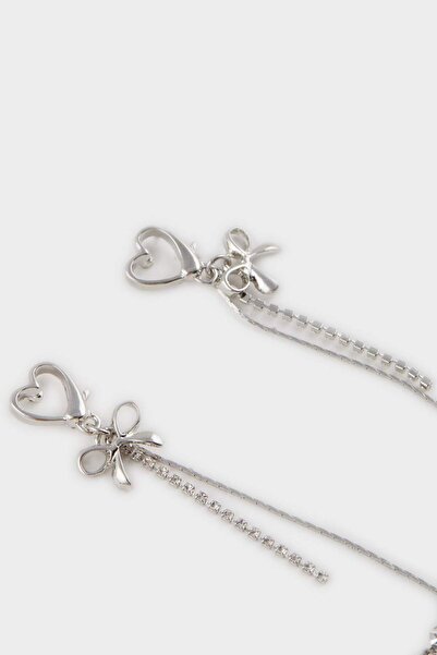 DeFacto Kadın 2'li Sallantılı Silver Küpe E6737AXNS