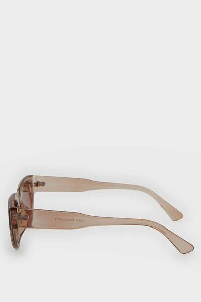 DeFacto Women Oval Light Brown Plastic Frame Light Brown Glass Uv Sunglasses F0619Axns