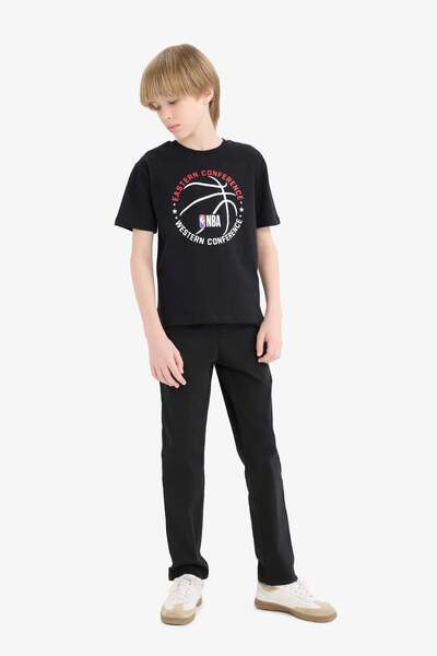 DeFacto Μπλουζάκι με κοντό μανίκι για αγόρια NBA Wordmark Crew Neck E4835A825SM