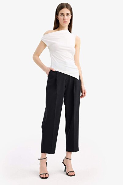 DeFacto Slim Fit Dar Kesim Tek Omuzlu Ribana Bluz F2453AX25SM