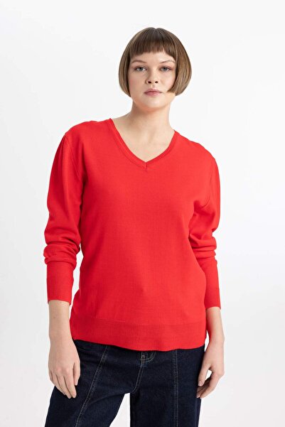 DeFacto Pulover din tricot cu croială normală B7865AXNS