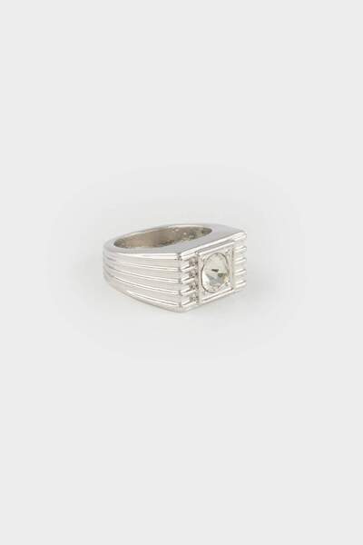 DeFacto Women's Stone 3-Piece Silver Ring E9096Axns