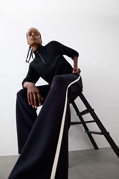 DeFacto DeFactoFit Оверсайз широка кройка, половин цип, яка с висока яка, модал суитшърт D7126AX25SP