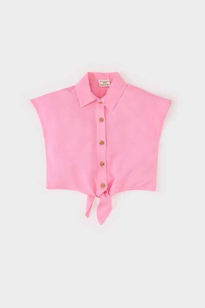 DeFacto Baby Girl Tie-Up Short Sleeve Shirt E2897A525Sm