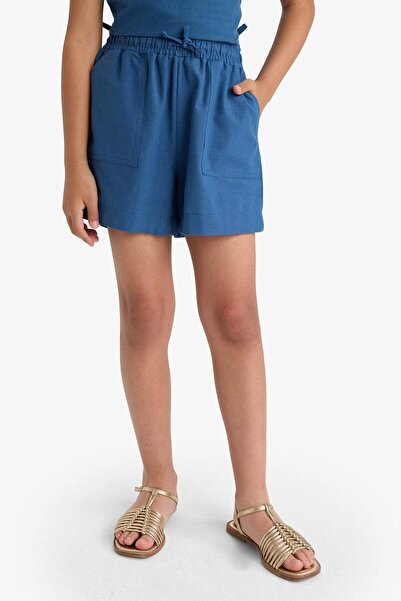 DeFacto Kız Çocuk Beli Lastikli Pamuklu Şort D7617A825HS