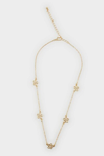 DeFacto Women's Floral Gold Necklace E8314Axns