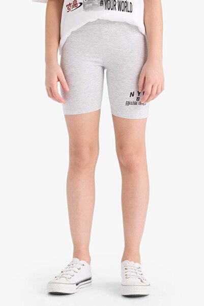 DeFacto Kız Çocuk Baskılı Biker Tayt E5728A825HS