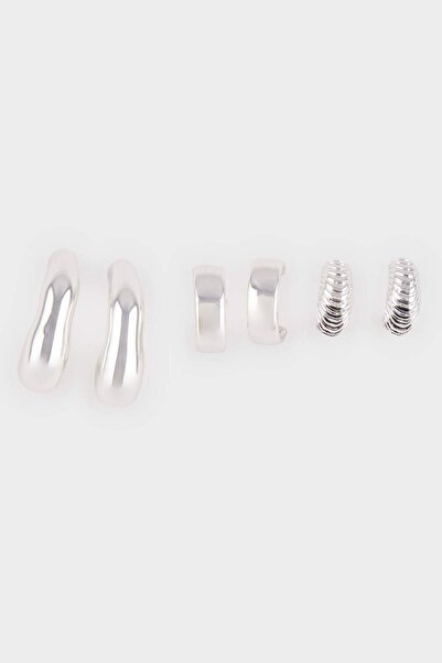 DeFacto Kadın 3lü Silver Küpe E9058AXNS