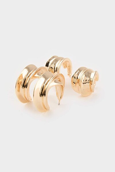 DeFacto Kadın 2'li Gold Küpe E9086AXNS
