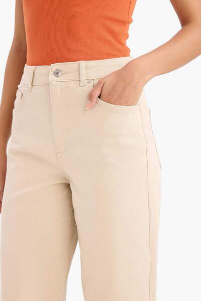 DeFacto Culotte Gabardin Kumaş Pantolon Yüksek Bel Geniş Paça C7535AX25SP