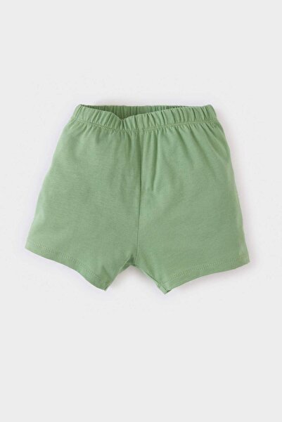 DeFacto 2-teiliges Set für Babys, bedrucktes Kurzarm-T-Shirt, Shorts mit elastischem Bund, E8741A525SM