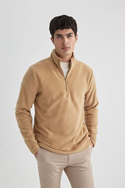 DeFacto Φούτερ με κανονική εφαρμογή με μισό φερμουάρ B7846AXNS