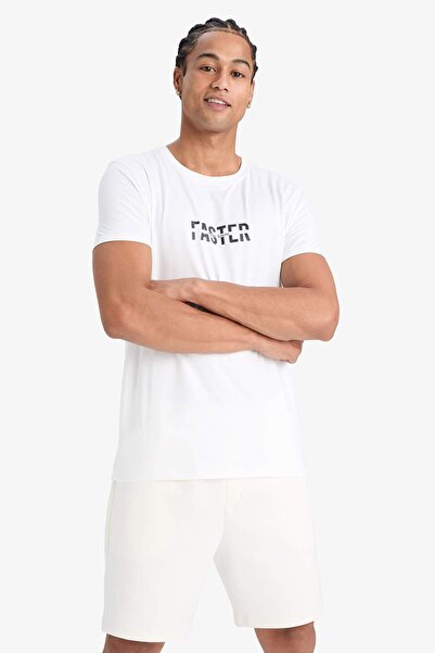 DeFacto DeFactoFit Quick Dry Slim Fit Slim Fit Crew Neck Αθλητικό κοντομάνικο μπλουζάκι F2762AX25