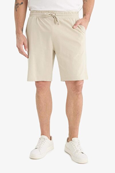 DeFacto Slim Fit Dar Kesim Cepli Pamuklu Basic Düz Bermuda Şort W1105AZ25SP