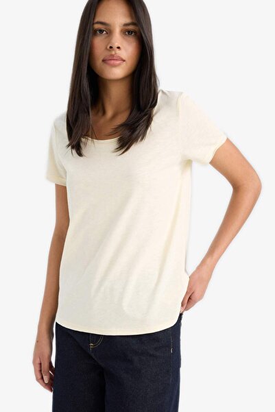 DeFacto Regular Fit Round Neck Basic Plain Short Sleeve T-Shirt K1508Az25Sm