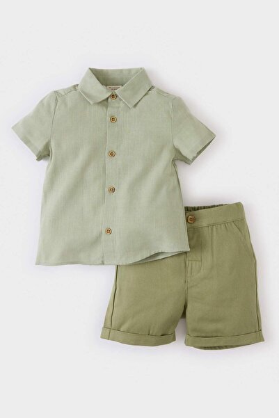 DeFacto Baby Boy 2Pcs Suit Short Sleeve Shirt Shorts E8149A525Sm
