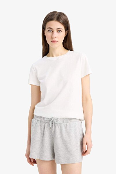 DeFacto Regular Fit Beli Bağcıklı Normal Bel Düz Paça Şort C7600AX25SM