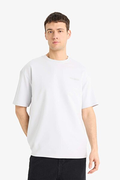 DeFacto Boxy Fit Crew Neck Printed Short Sleeve T-Shirt E3460Ax25Sp