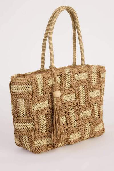 DeFacto Kadın Hasır Omuz Çantası E1414AXNS