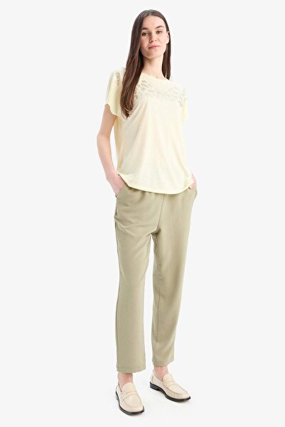 DeFacto Straight Fit Cepli Basic Düz Aerobin Pantolon E6769AX25SP