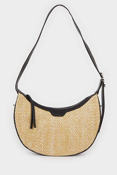 DeFacto Damen-Umhängetasche aus Stroh E1406AXNS