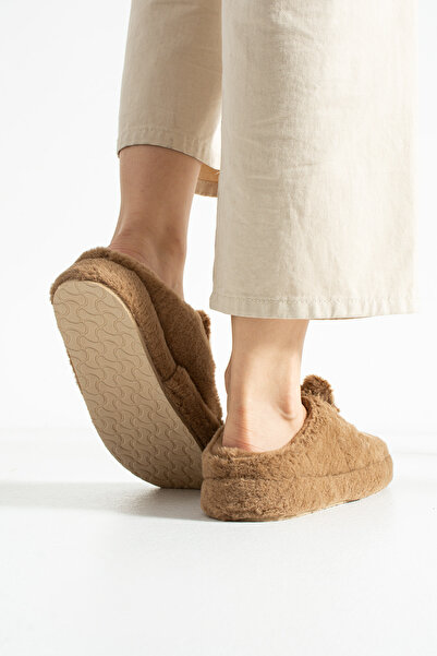 Moda Devrin Χειμερινές γυναικείες παντόφλες με βελούδινα παιχνίδια βιζόν